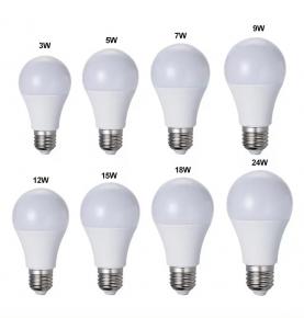 Free samples led bulb raw material 5W 7W 9W 12W 15W 18W 24W A60 skd/ckd led bulb lighting lamp