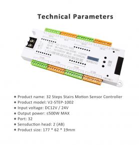 32 Channel Stair LED Strip Motion Sensor Controller 